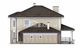 220-007-П Проект двухэтажного дома, гараж, средний домик из кирпича Сафоново, House Expert