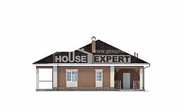 100-004-П Проект одноэтажного дома, экономичный домик из газосиликатных блоков Десногорск, House Expert