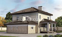 220-007-П Проект двухэтажного дома и гаражом, средний домик из кирпича, Десногорск