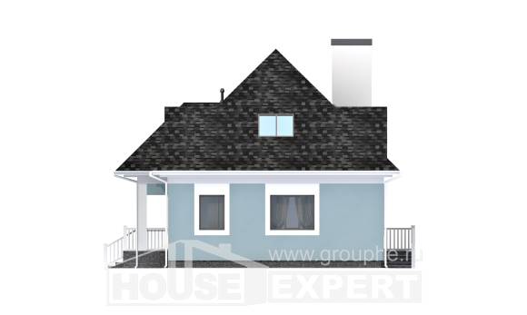 110-001-Л Проект двухэтажного дома с мансардой, доступный загородный дом из керамзитобетонных блоков Ярцево, House Expert