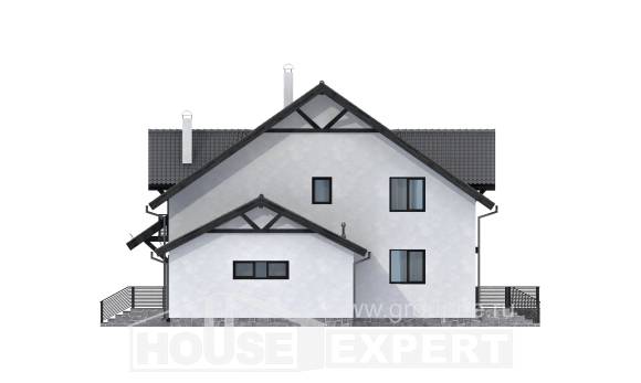 290-003-П Проект двухэтажного дома с мансардным этажом, уютный домик из поризованных блоков Сафоново, House Expert