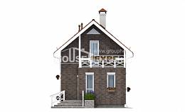 045-001-Л Проект двухэтажного дома с мансардой, простой загородный дом из арболита Смоленск, House Expert