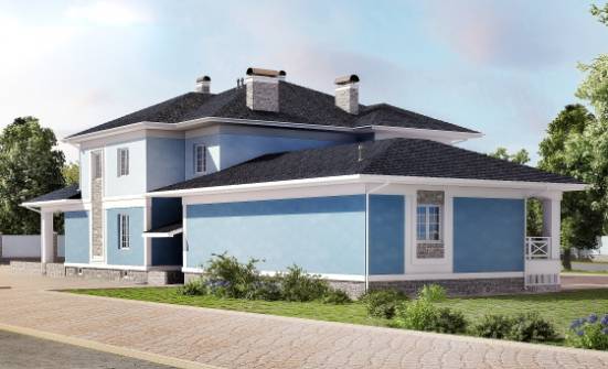 620-001-П Проект трехэтажного дома, гараж, большой домик из керамзитобетонных блоков, Вязьма