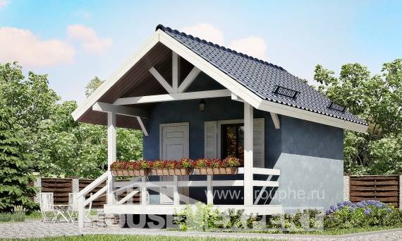 020-001-Л Проект одноэтажного дома с мансардой, красивый загородный дом из бревен, Рославль