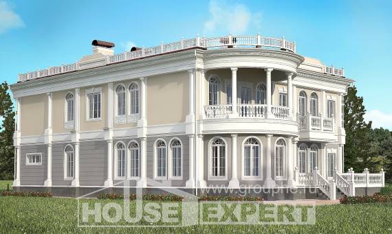 505-001-П Проект двухэтажного дома и гаражом, уютный дом из пеноблока Десногорск, House Expert