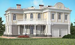 505-001-П Проект двухэтажного дома, гараж, классический дом из арболита Смоленск, House Expert