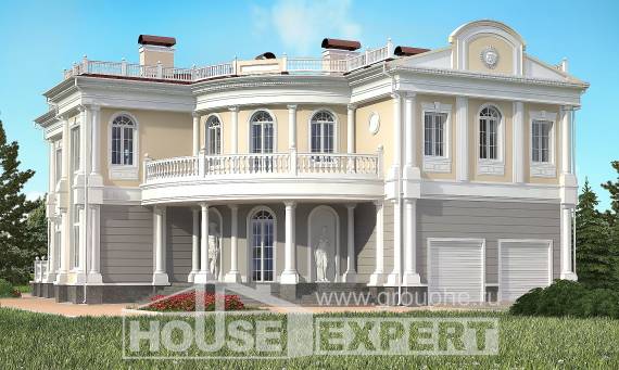 505-001-П Проект двухэтажного дома, гараж, классический дом из арболита Смоленск, House Expert