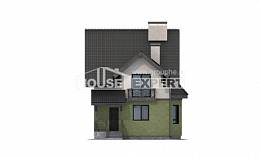 120-003-П Проект двухэтажного дома мансардный этаж, экономичный домик из бризолита Вязьма, House Expert