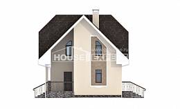 125-001-Л Проект двухэтажного дома с мансардным этажом, экономичный загородный дом из керамзитобетонных блоков Гагарин, House Expert
