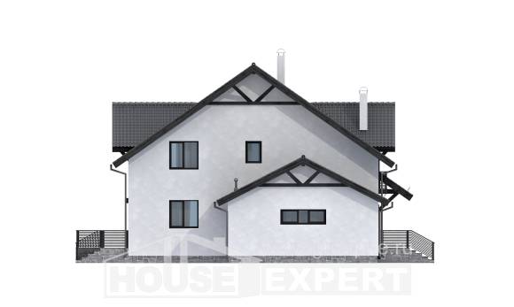290-003-П Проект двухэтажного дома мансардой, огромный дом из газобетона Десногорск, House Expert