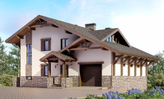 305-002-Л Проект трехэтажного дома с мансардой, уютный загородный дом из кирпича Гагарин | Проекты домов от House Expert