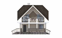 125-001-Л Проект двухэтажного дома с мансардным этажом, красивый дом из твинблока Вязьма, House Expert