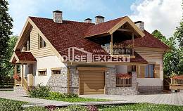 165-002-П Проект двухэтажного дома с мансардой, гараж, экономичный дом из газобетона Ярцево, House Expert