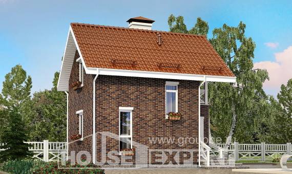 045-001-Л Проект двухэтажного дома мансардой, красивый коттедж из арболита Ярцево, House Expert
