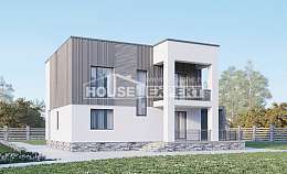 150-017-П Проект двухэтажного дома, экономичный коттедж из поризованных блоков, Ярцево
