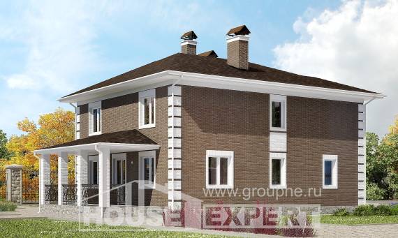 185-002-П Проект двухэтажного дома, бюджетный дом из керамзитобетонных блоков Сафоново, House Expert