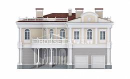 505-001-П Проект двухэтажного дома и гаражом, классический домик из блока Десногорск, House Expert