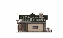180-010-П Проект двухэтажного дома мансардой, гараж, красивый домик из теплоблока Гагарин, House Expert