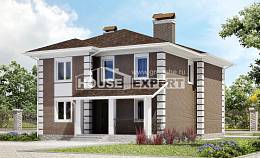 185-002-П Проект двухэтажного дома, красивый коттедж из керамзитобетонных блоков Смоленск, House Expert