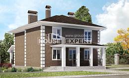 185-002-П Проект двухэтажного дома, бюджетный загородный дом из бризолита Смоленск, House Expert