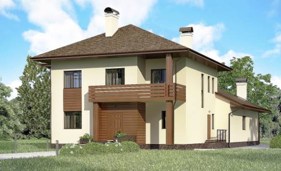 300-001-П Проект двухэтажного дома, уютный загородный дом из кирпича, Смоленск