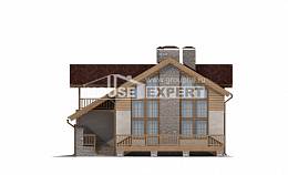 165-002-П Проект двухэтажного дома с мансардой, гараж, классический дом из газобетона Сафоново, House Expert