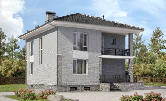 275-004-П Проект трехэтажного дома и гаражом, огромный загородный дом из кирпича Гагарин | Проекты домов от House Expert