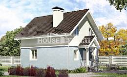 095-002-П Проект двухэтажного дома с мансардой, классический коттедж из газобетона Сафоново, House Expert