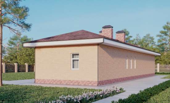 110-006-Л Проект бани из керамзитобетонных блоков Гагарин | Проекты домов от House Expert