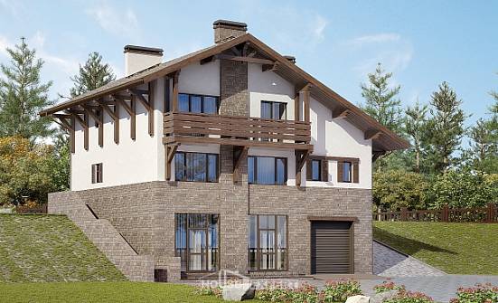 305-002-П Проект трехэтажного дома мансардный этаж, красивый загородный дом из кирпича Ярцево | Проекты домов от House Expert