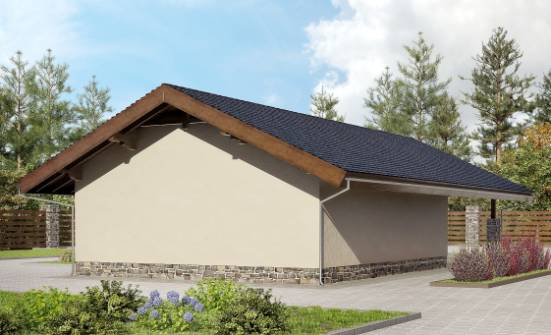 060-005-П Проект гаража из кирпича Рославль | Проекты домов от House Expert
