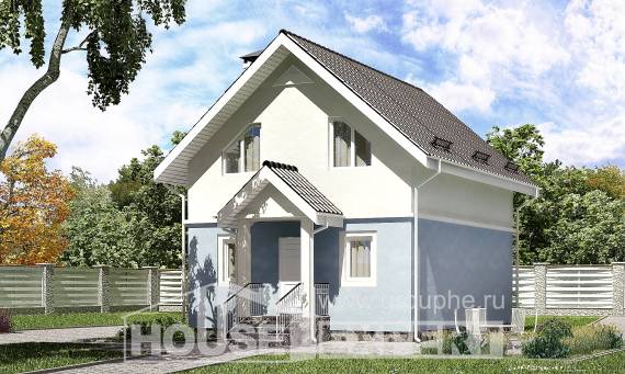 095-002-П Проект двухэтажного дома мансардой, небольшой дом из газобетона, Сафоново