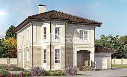 220-007-П Проект двухэтажного дома, гараж, классический коттедж из кирпича Ярцево, House Expert