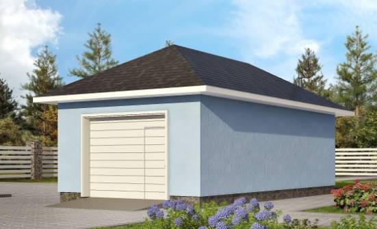 040-001-Л Проект гаража из газосиликатных блоков Рославль | Проекты домов от House Expert