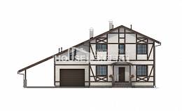 250-002-Л Проект двухэтажного дома с мансардным этажом, гараж, красивый коттедж из кирпича Гагарин, House Expert