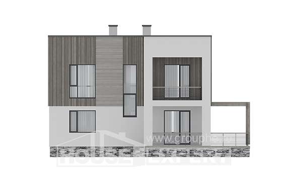 150-017-П Проект двухэтажного дома, небольшой домик из газосиликатных блоков Ярцево, House Expert