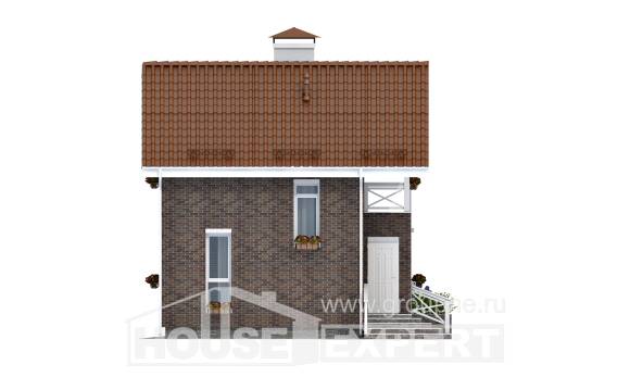 045-001-Л Проект двухэтажного дома с мансардой, крохотный дом из арболита Сафоново, House Expert
