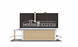 130-004-П Проект двухэтажного дома с мансардой, скромный дом из керамзитобетонных блоков Сафоново, House Expert
