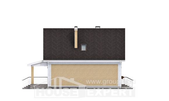 130-004-П Проект двухэтажного дома с мансардным этажом, красивый домик из газобетона, Смоленск