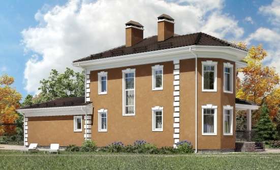 150-006-П Проект двухэтажного дома, гараж, современный загородный дом из арболита Смоленск | Проекты домов от House Expert