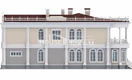 505-001-П Проект двухэтажного дома и гаражом, классический дом из блока Вязьма, House Expert